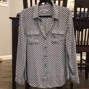 Loft button-down detailed top
